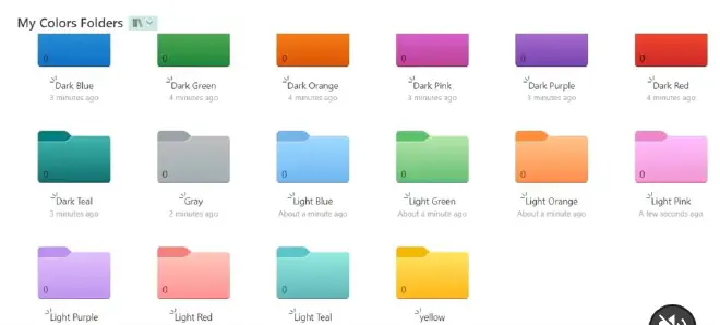 Colored folders